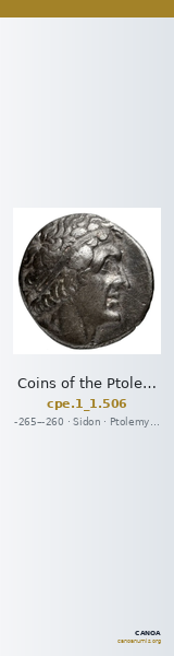 Coins of the Ptolemaic Empire Vol. I, Part 1, no. 506 — CANOA