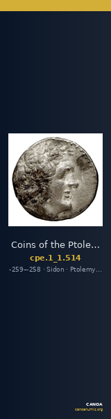 Coins of the Ptolemaic Empire Vol. I, Part 1, no. 514 — CANOA