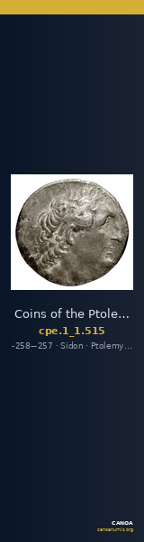 Coins of the Ptolemaic Empire Vol. I, Part 1, no. 515 — CANOA