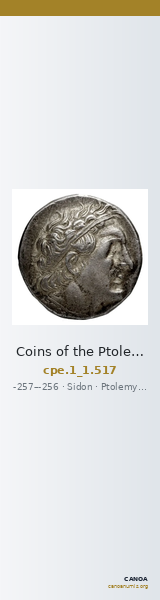 Coins of the Ptolemaic Empire Vol. I, Part 1, no. 517 — CANOA