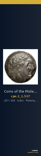 Coins of the Ptolemaic Empire Vol. I, Part 1, no. 517 — CANOA