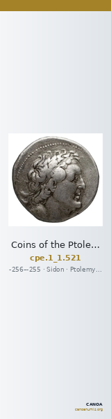 Coins of the Ptolemaic Empire Vol. I, Part 1, no. 521 — CANOA