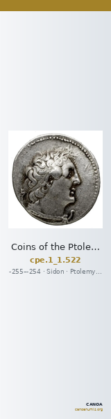 Coins of the Ptolemaic Empire Vol. I, Part 1, no. 522 — CANOA