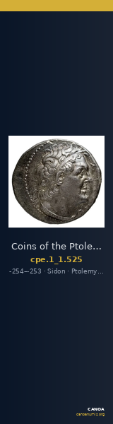 Coins of the Ptolemaic Empire Vol. I, Part 1, no. 525 — CANOA