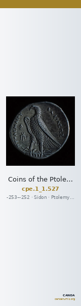 Coins of the Ptolemaic Empire Vol. I, Part 1, no. 527 — CANOA