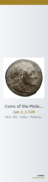Coins of the Ptolemaic Empire Vol. I, Part 1, no. 528 — CANOA