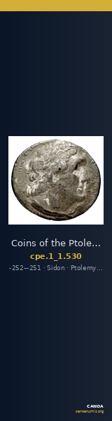 Coins of the Ptolemaic Empire Vol. I, Part 1, no. 530 — CANOA