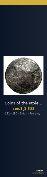 Coins of the Ptolemaic Empire Vol. I, Part 1, no. 533 — CANOA