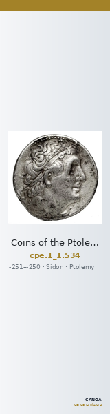 Coins of the Ptolemaic Empire Vol. I, Part 1, no. 534 — CANOA