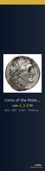 Coins of the Ptolemaic Empire Vol. I, Part 1, no. 534 — CANOA