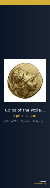 Coins of the Ptolemaic Empire Vol. I, Part 1, no. 538 — CANOA