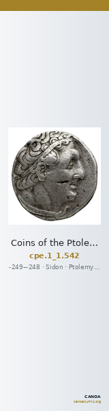 Coins of the Ptolemaic Empire Vol. I, Part 1, no. 542 — CANOA