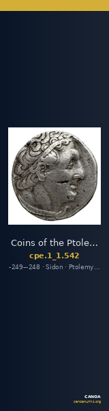 Coins of the Ptolemaic Empire Vol. I, Part 1, no. 542 — CANOA