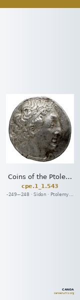 Coins of the Ptolemaic Empire Vol. I, Part 1, no. 543 — CANOA