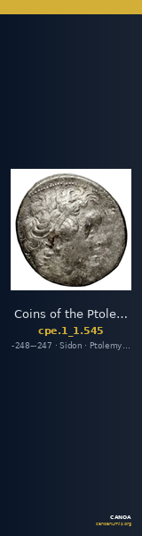 Coins of the Ptolemaic Empire Vol. I, Part 1, no. 545 — CANOA