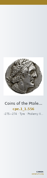 Coins of the Ptolemaic Empire Vol. I, Part 1, no. 556 — CANOA