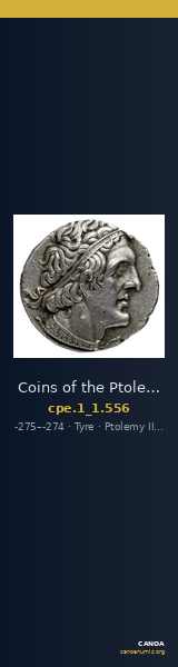 Coins of the Ptolemaic Empire Vol. I, Part 1, no. 556 — CANOA