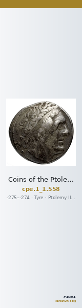 Coins of the Ptolemaic Empire Vol. I, Part 1, no. 558 — CANOA