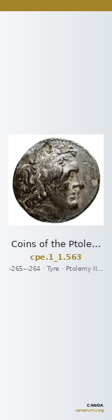 Coins of the Ptolemaic Empire Vol. I, Part 1, no. 563 — CANOA