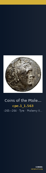 Coins of the Ptolemaic Empire Vol. I, Part 1, no. 563 — CANOA