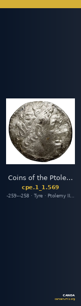 Coins of the Ptolemaic Empire Vol. I, Part 1, no. 569 — CANOA