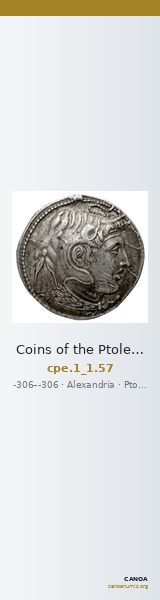 Coins of the Ptolemaic Empire Vol. I, Part 1, no. 57 — CANOA