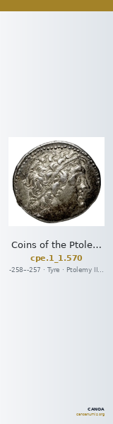 Coins of the Ptolemaic Empire Vol. I, Part 1, no. 570 — CANOA
