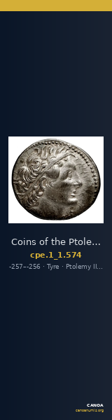 Coins of the Ptolemaic Empire Vol. I, Part 1, no. 574 — CANOA