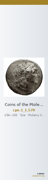 Coins of the Ptolemaic Empire Vol. I, Part 1, no. 579 — CANOA