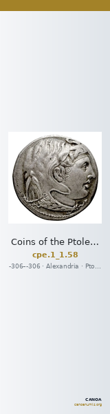 Coins of the Ptolemaic Empire Vol. I, Part 1, no. 58 — CANOA