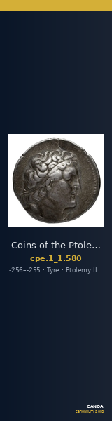 Coins of the Ptolemaic Empire Vol. I, Part 1, no. 580 — CANOA