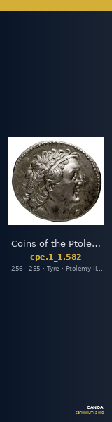 Coins of the Ptolemaic Empire Vol. I, Part 1, no. 582 — CANOA