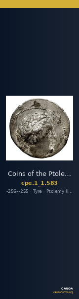 Coins of the Ptolemaic Empire Vol. I, Part 1, no. 583 — CANOA