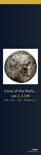Coins of the Ptolemaic Empire Vol. I, Part 1, no. 590 — CANOA