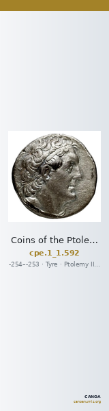 Coins of the Ptolemaic Empire Vol. I, Part 1, no. 592 — CANOA