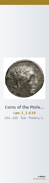 Coins of the Ptolemaic Empire Vol. I, Part 1, no. 614 — CANOA