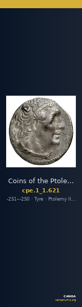 Coins of the Ptolemaic Empire Vol. I, Part 1, no. 621 — CANOA
