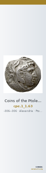Coins of the Ptolemaic Empire Vol. I, Part 1, no. 63 — CANOA