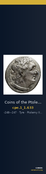 Coins of the Ptolemaic Empire Vol. I, Part 1, no. 633 — CANOA