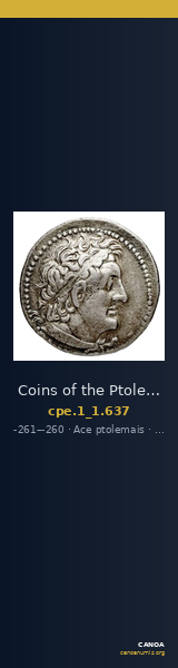 Coins of the Ptolemaic Empire Vol. I, Part 1, no. 637 — CANOA