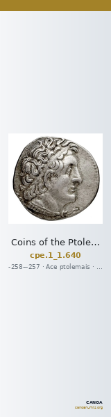 Coins of the Ptolemaic Empire Vol. I, Part 1, no. 640 — CANOA