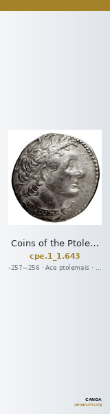 Coins of the Ptolemaic Empire Vol. I, Part 1, no. 643 — CANOA