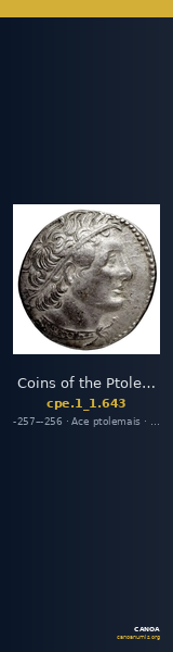 Coins of the Ptolemaic Empire Vol. I, Part 1, no. 643 — CANOA