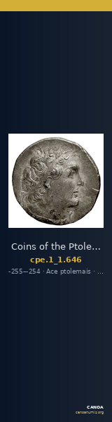Coins of the Ptolemaic Empire Vol. I, Part 1, no. 646 — CANOA