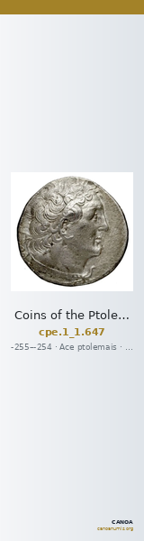 Coins of the Ptolemaic Empire Vol. I, Part 1, no. 647 — CANOA