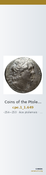 Coins of the Ptolemaic Empire Vol. I, Part 1, no. 649 — CANOA