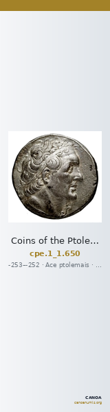 Coins of the Ptolemaic Empire Vol. I, Part 1, no. 650 — CANOA