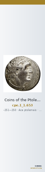 Coins of the Ptolemaic Empire Vol. I, Part 1, no. 653 — CANOA