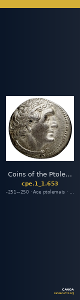 Coins of the Ptolemaic Empire Vol. I, Part 1, no. 653 — CANOA