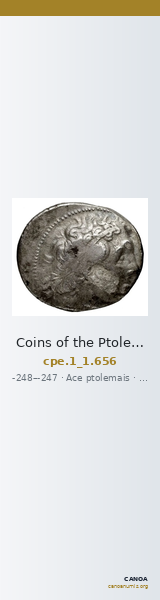 Coins of the Ptolemaic Empire Vol. I, Part 1, no. 656 — CANOA